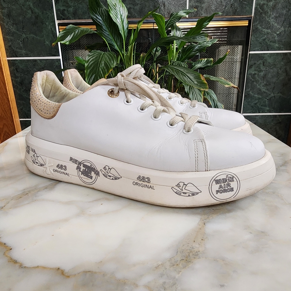 Premiata Var 4540 Belle Crystal Sneakers, Sz 39